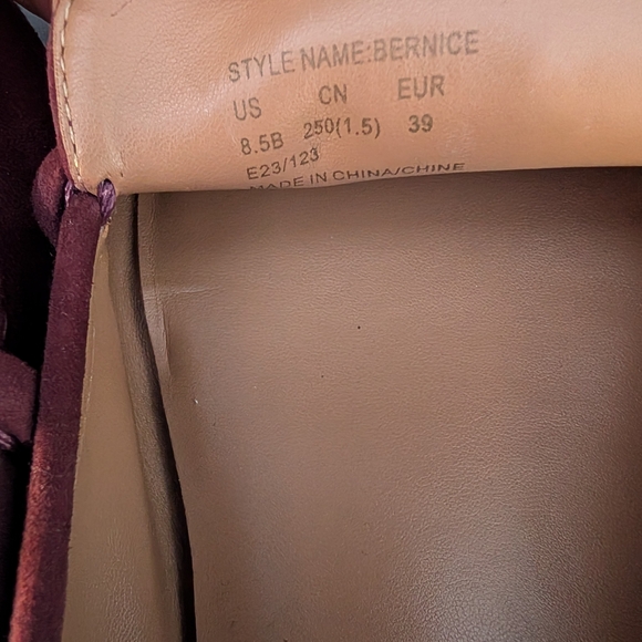 Kate Spade Bernice Burgundy Suede Loafers - Picture 5 of 5